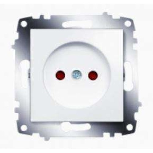 Розетка 1-м СП Cosmo 16А IP20 без заземл. защ. шторки механизм бел. ABB 619-010200-286
