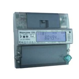 Счетчик Меркурий 236 ART-02 PQRS 3ф 5-100А класс точн. 1.0/2.0 многотариф. оптопорт RS-485 на DIN-ре