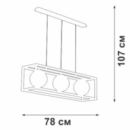 Люстра 3xE14 макс. 40Вт Vitaluce V4718-1/3S