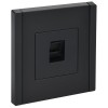 Розетка компьютерная RJ45 кат.6 FORTE&PIANO FP131 черн. IEK FP-K10-2-K02