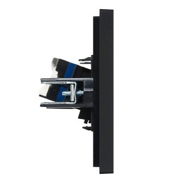 Розетка компьютерная RJ45 кат.6 FORTE&PIANO FP131 черн. IEK FP-K10-2-K02