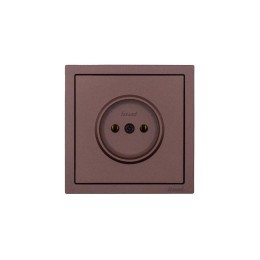 Розетка 1 мест. б/з ПБТ СП ZIMA IP20 16А безвинт. зажим шоколад LEZARD 704-7388-121BQC