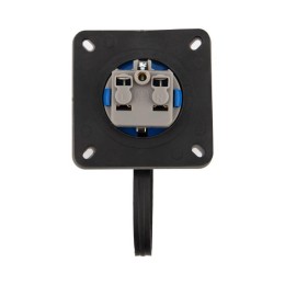 Розетка настенная фланцевая влагозащищенная с крышкой 16А 2Р+РЕ IP68 Rexant 111-124