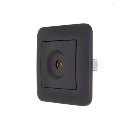 Розетка телевизионная оконечная TV СП ASTI IP20 в сборе черн. бархат LEZARD 7081-4242-130