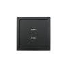 Розетка 1-мест. с 2-мест. USB разъем СП ZIMA IP20 черн. бархат LEZARD 704-4288-192