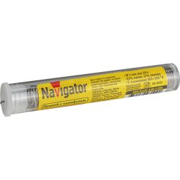 Припой 93 109 NEM-Pos01-63K-1-F20 (ПОС-63; колба; 1мм; 20 г) Navigator 93109
