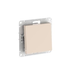 Выключатель AtlasDesign (сх. 1) 10AX с самовозвратом быстрозажим. клем. механизм беж. SE ATN000215S