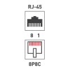 Джек компьютерный RJ45 (8P8C) кат.6 со вставкой Rexant 05-1031