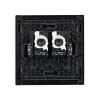 Розетка компьютерная 2-м RJ45 кат.5E FORTE&PIANO FP133 черн. IEK FP-K20-1-K02