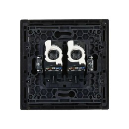Розетка компьютерная 2-м RJ45 кат.5E FORTE&PIANO FP133 черн. IEK FP-K20-1-K02