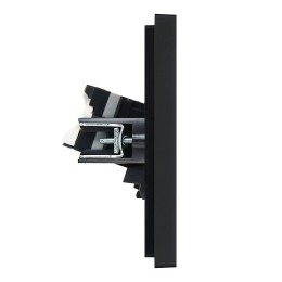 Розетка компьютерная 2-м RJ45 кат.5E FORTE&PIANO FP133 черн. IEK FP-K20-1-K02