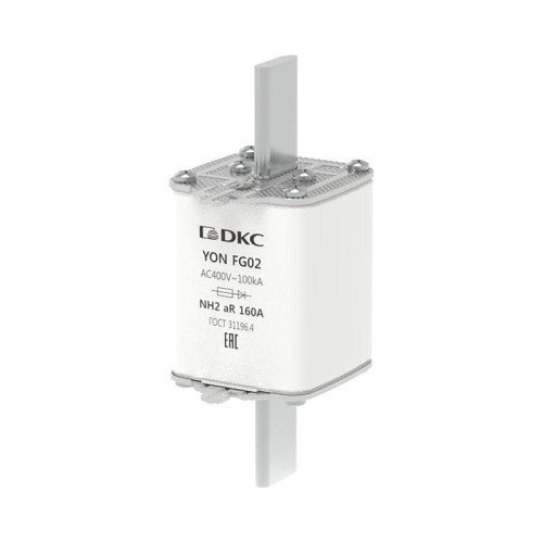 Предохранитель YON ножевого типа FG2 160А 400В хар-ка aR DKC 1FG02-0160-400V-AR