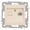 Розетка компьютерная 1-м СП Accent 6-303-02 RJ45 IP20 сл. кость Intro Б0063627