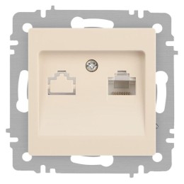 Розетка компьютерная 1-м СП Accent 6-303-02 RJ45 IP20 сл. кость Intro Б0063627