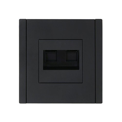 Розетка компьютерная 2-м RJ45 кат.6 FORTE&PIANO FP134 черн. IEK FP-K20-2-K02