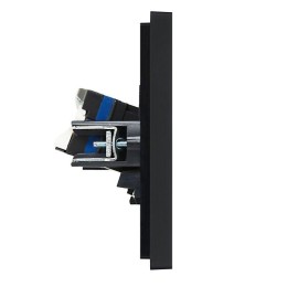 Розетка компьютерная 2-м RJ45 кат.6 FORTE&PIANO FP134 черн. IEK FP-K20-2-K02