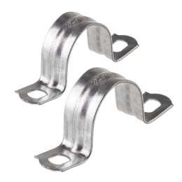 Скоба крепежная двухлапковая СМД d25-26мм для металлорукава d20/22мм (уп.100шт) Rexant 28-1021-1