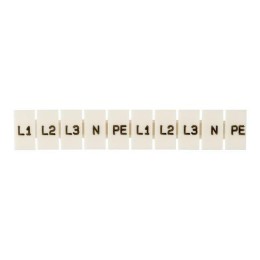 Маркеры для ST 1.5 с символами "L1. L2. L3. N. PE" (уп.100шт) EKF zb-st-1.5-L-1-3