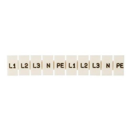 Маркеры для ST 1.5 с символами "L1. L2. L3. N. PE" (уп.100шт) EKF zb-st-1.5-L-1-3