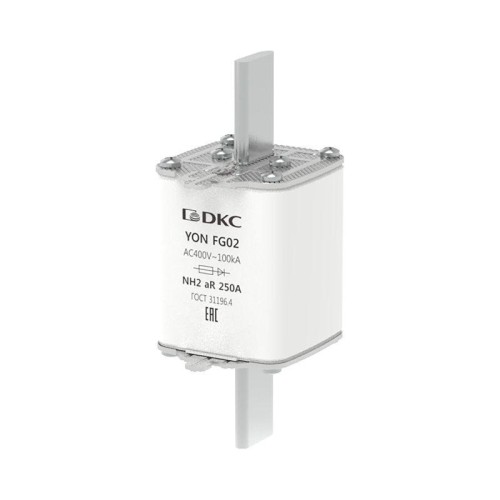 Предохранитель YON ножевого типа FG2 250А 400В хар-ка aR DKC 1FG02-0250-400V-AR