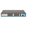 Коммутатор неуправляемый 16PoE(802.3af) порта 10/100Мбит/с до 250м cat6 2х1000Mбит/с+1хSFP 300Вт NIK