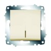 Выключатель 1-кл. 1мод. СП Cosmo 10А IP20 с подсветкой механизм крем. ABB 619-010300-201