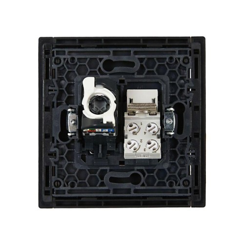 Розетка 2-м RJ11+RJ45 кат.5E FORTE&PIANO FP135 черн. IEK FP-KT20-O-1-K02