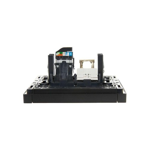 Розетка 2-м RJ11+RJ45 кат.5E FORTE&PIANO FP135 черн. IEK FP-KT20-O-1-K02