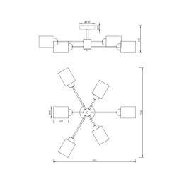 Люстра Omni 60Вт E27х6 IP20 Freya FR5150PL-06B