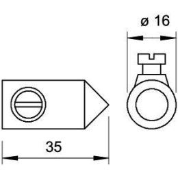 Наконечник для стержня молниеприем. Rd 8-10 120 A OBO 5405068