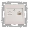 Розетка компьютерная 1-м СП Accent 6-303-06 RJ45 IP20 перламутр. Intro Б0063636