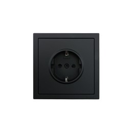 Розетка 1-мест. с защитн.шторк. ПБТ СП ZIMA IP20 10А безвинт. зажим черн. бархат LEZARD 704-4288-124