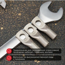 Наконечник медный луженый ТМЛ-Р 25кв.мм 25-8 d8мм (уп.100шт) Rexant 07-5314-6