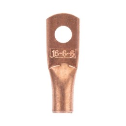 Наконечник медный ТМ 16-6-6 (16кв.мм - d6мм) (уп.100шт) Rexant 07-5310-2