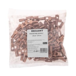 Наконечник медный ТМ 25-8-7 (25кв.мм - d8мм) (уп.100шт) Rexant 07-5313-2