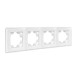 Рамка 4-м Афина стеклянная бел. UNIVersal 2245