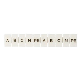 Маркеры для UT/ST/Push-in 2.5 с символами "A. B. C. N. PE" (уп.100шт) EKF zb-st-2.5-A-PE