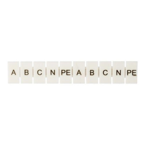 Маркеры для UT/ST/Push-in 2.5 с символами "A. B. C. N. PE" (уп.100шт) EKF zb-st-2.5-A-PE