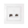 Розетка компьютерная 2-м СП бел. Bylectrica РК216-010