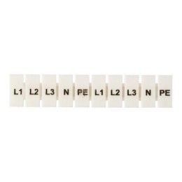 Маркеры для UT/ST/Push-in 2.5 с символами "L1. L2. L3. N. PE" (уп.100шт) EKF zb-st-2.5-L-1-3