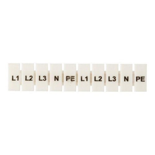 Маркеры для UT/ST/Push-in 2.5 с символами "L1. L2. L3. N. PE" (уп.100шт) EKF zb-st-2.5-L-1-3