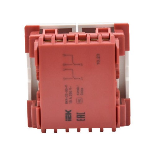 Переключатель проходной 2-кл. 2мод. 10А IP20 ВК4-22-00-П бел. PRIMER IEK CKK-40D-PD2-K01