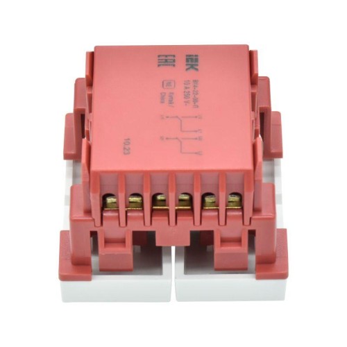Переключатель проходной 2-кл. 2мод. 10А IP20 ВК4-22-00-П бел. PRIMER IEK CKK-40D-PD2-K01