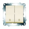 Переключатель 2-кл. 1мод. СП Cosmo 10А IP20 (сх. 6) механизм крем. ABB 619-010300-211