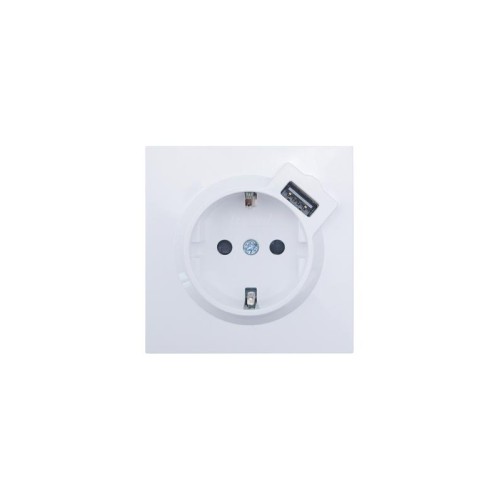 Розетка 1-мест. с/з+USB разъем ZIMA IP20 бел. LEZARD 704-0288-181