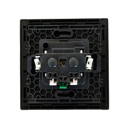 Розетка СП FORTE&PIANO FP114 16А с заземл. без защ. шторок безвинт. крепл. черн. IEK FP-R11-16-1-K02