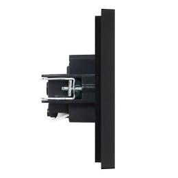 Розетка СП FORTE&PIANO FP114 16А с заземл. без защ. шторок безвинт. крепл. черн. IEK FP-R11-16-1-K02