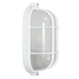Светильник "Банник" 1402 НПП 03-60-022 1х60Вт E27 IP65 овал малый корпус с решеткой бел. Элетех 1005