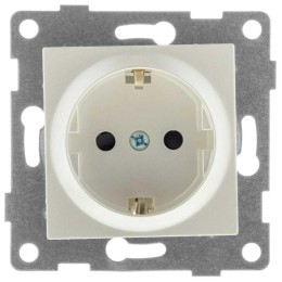 Механизм розетки 1-местн. с/з СП Ugra 16А IP20 250В жемчуж. GUSI С11Р3-028