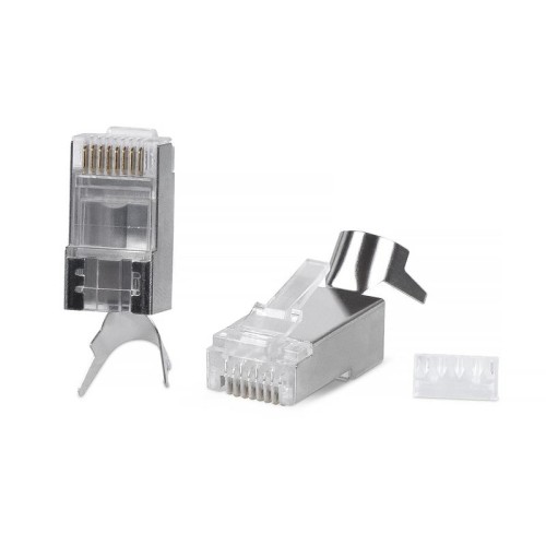 Коннектор 8P8C-SH-C6(1.35)-TWP RJ-45(8P8C) под витую пару кат. 6 экран. универс. (для ож и мж кабеля